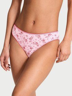 Трусики бикини Victoria's Secret Lace Waist Heart Trim Bikini Panty 26987116 фото