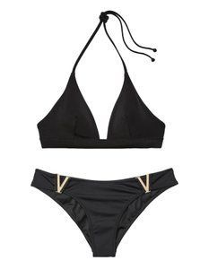 Купальник Victoria's Secret Halterneck Triangle Bikini Top & Escondido Brazilian Bottom &mdash; основне фото товару, вигляд спереду