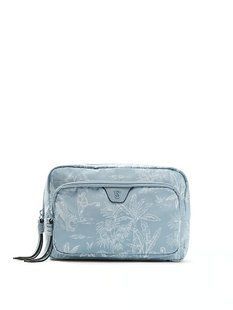 Косметичка Victoria's Secret Travel Makeup Pouch Blue Nylon &mdash; основне фото товару, вигляд спереду