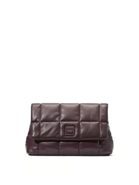 Косметичка - клатч Victoria's Secret The Victoria Quilted Puffer Clutch Brown 26651303 фото