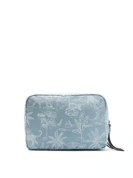 Косметичка Victoria's Secret Travel Makeup Pouch Blue Nylon &mdash; основне фото товару, вигляд спереду