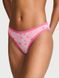 Трусики бікіні Victoria's Secret Cotton Lace-Waist Bikini Panty Pink Icons &mdash; фото , вигляд з різних ракурсів