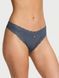Трусики стрінги Victoria's Secret Cotton Shadow Stripe Lace-Waist Thong Panty Bluestream &mdash; фото , вигляд з різних ракурсів