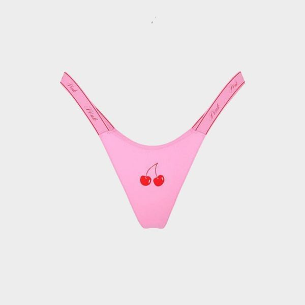 Трусики стрінги Victoria's Secret PINK Logo Cotton High-Leg Micro Thong Panty &mdash; основне фото товару, вигляд спереду