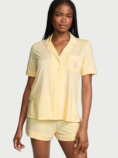 Піжама Victoria's Secret SoSoft&trade; Modal Short Pajama Set Sunny Honey &mdash; основне фото товару, вигляд спереду