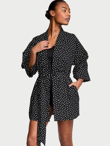 Піжамний Комплект 3-в-1 Victoria's Secret 3-Piece Cotton Pajama Set Black 26748709 фото