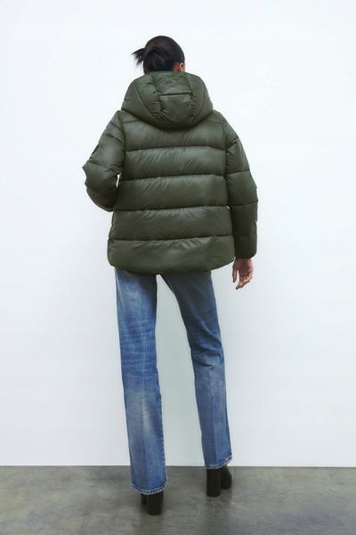 Куртка ZARA Quilted Down Jacket Green 0500018 фото