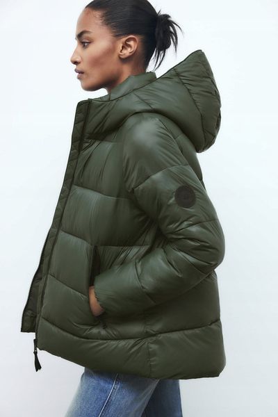 Куртка ZARA Quilted Down Jacket Green 0500018 фото