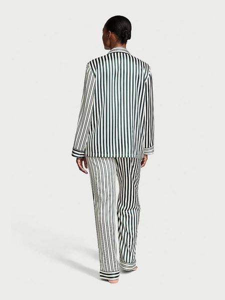 Піжама Сатинова Victoria's Secret Glazed Satin Long Pajama Set  &mdash; основне фото товару, вигляд спереду