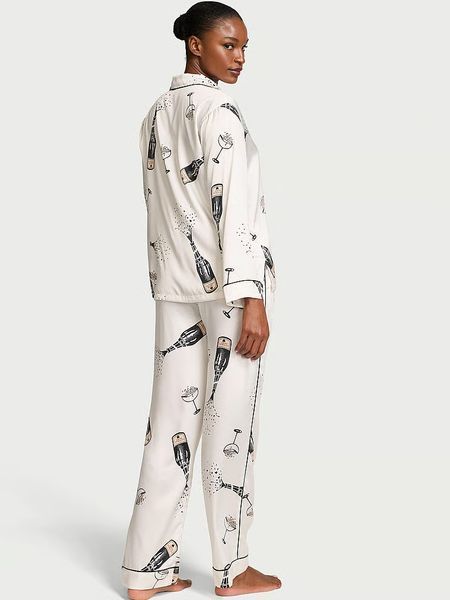Піжама Сатинова Victoria's Secret Glazed Satin Long Pajama Set &mdash; основне фото товару, вигляд спереду