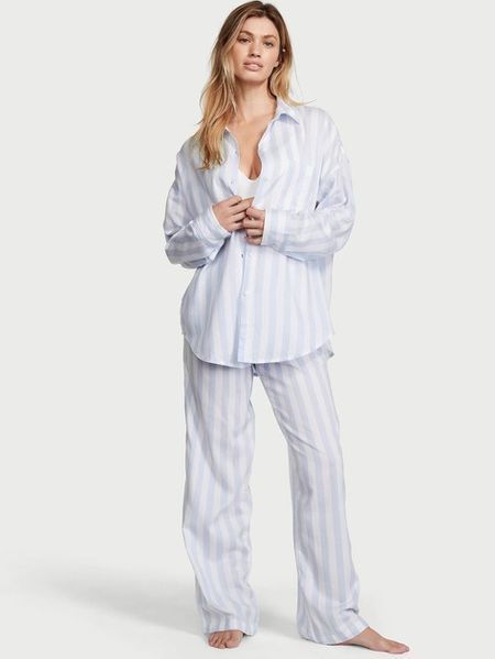 Піжама модал Victoria's Secret Cotton-Modal Long Pajama Set — фото товару | VikkyStyle Піжама модал Victoria's Secret Cotton-Modal Long Pajama Set — основне фото товару, вигляд спереду