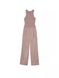 Комбінезон Victoria's Secret Lux Glossy Sport Wide-Leg Jumpsuit, Бежевий, XS