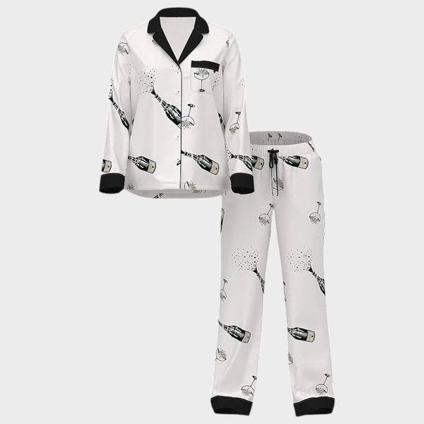 Піжама Сатинова Victoria's Secret Glazed Satin Long Pajama Set &mdash; основне фото товару, вигляд спереду