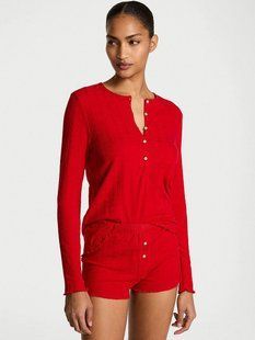 Піжама Модал Victoria's Secret Heart Pointelle Short Pajama Set &mdash; основне фото товару, вигляд спереду
