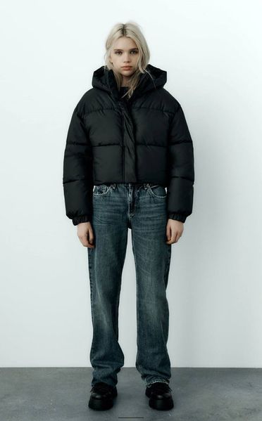 Куртка ZARA Wind Protection Rubberized Anorak Black 4391\707\800 фото