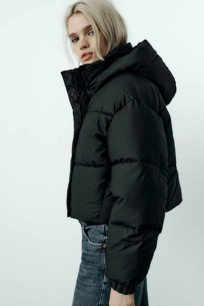 Куртка ZARA Wind Protection Rubberized Anorak Black 4391\707\800 фото