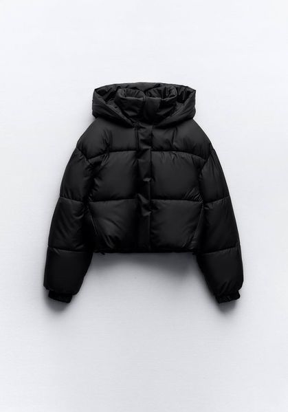 Куртка ZARA Wind Protection Rubberized Anorak Black 4391\707\800 фото