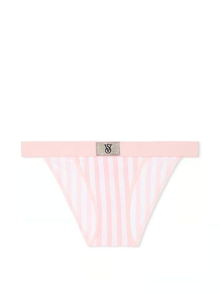 Трусики Victoria&rsquo;s Secret Logo Cotton Shine Patch Tanga Panty &mdash; основне фото товару, вигляд спереду