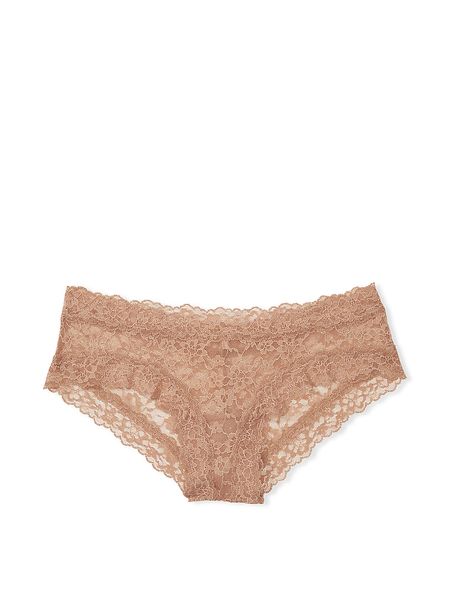 Мережевні Трусики Victoria's Secret Lace Cheeky Panty Biege 26645583 фото