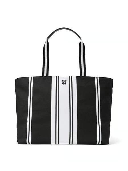 Сумка-шоппер Victoria's Secret Tote (Weekend, Travel Bag) Black & White NEW &mdash; основне фото товару, вигляд спереду