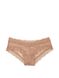 Мережевні Трусики Victoria's Secret Lace Cheeky Panty Biege, Бежевий, S