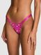 Трусики стрінги Victoria's Secret PINK Logo Cotton High-Leg Micro Thong Panty Pink &mdash; фото , вигляд з різних ракурсів