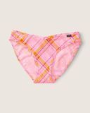Трусики Victoria&rsquo;s Secret PINK Cotton Bikini Pink-Orange Plaid Panty &mdash; основне фото товару, вигляд спереду