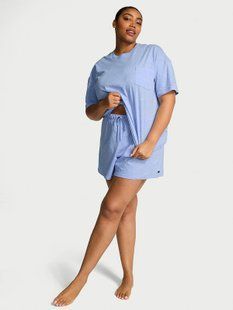 Піжама Котонова Victoria's Secret 100% Cotton Short Pajama Set &mdash; основне фото товару, вигляд спереду