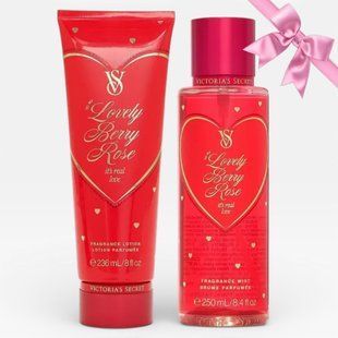 Набір Victoria's Secret Lovely Berry Rose Fragrance Mist + Lotion &mdash; основне фото товару, вигляд спереду