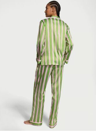 Піжама Сатинова Victoria's Secret Glazed Satin Long Pajama Set &mdash; основне фото товару, вигляд спереду