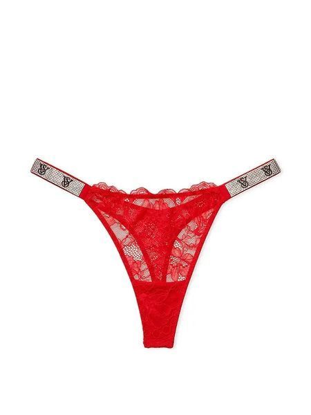 Трусики стрінги Victoria's Secret Shine Very Sexy Panty Lipstick &mdash; основне фото товару, вигляд спереду