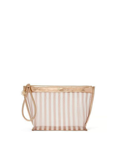 Косметичка Victoria's Secret Bronze Wristlet Beauty Pouch 27265596 фото