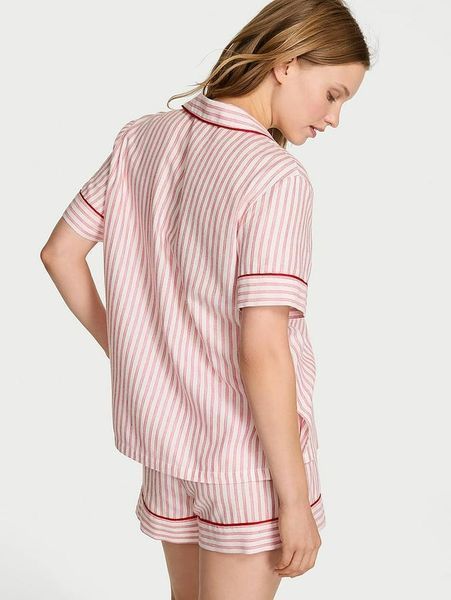 Фланелева піжама (сорочка + шорти) Victoria's Secret Flannel Short Pajama Set — фото товару | VikkyStyle Фланелева піжама (сорочка + шорти) Victoria's Secret Flannel Short Pajama Set — основне фото товару, вигляд спереду