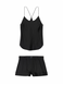 Піжама Victoria's Secret Cami Short PJ Set Satin Black &mdash; фото , вигляд з різних ракурсів