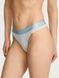 Трусики стрінги Victoria's Secret SoSoft&trade; Modal Ultra-Fine Logo Thong Panty Linen Blue &mdash; фото , вигляд з різних ракурсів