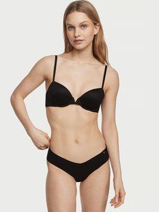 Бесшовные трусики Victoria's Secret No-Show Thong Black 26523323 фото