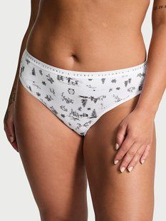 Хлопковые трусики Victoria's Secret Stretch Cotton High-Leg Brief Panty 26937794 фото