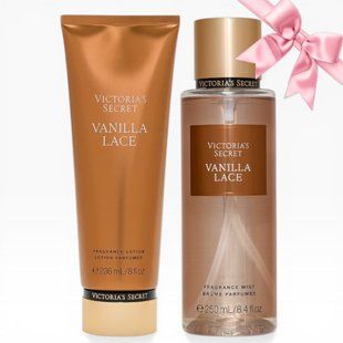Набір Victoria's Secret Vanilla Lace Fragrance Mist + Lotion New &mdash; основне фото товару, вигляд спереду