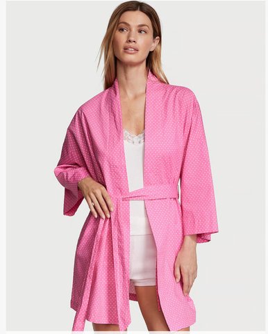 Піжамний Комплект 3-в-1 Victoria's Secret 3-Piece Cotton Pajama Set Pink 26737452 фото