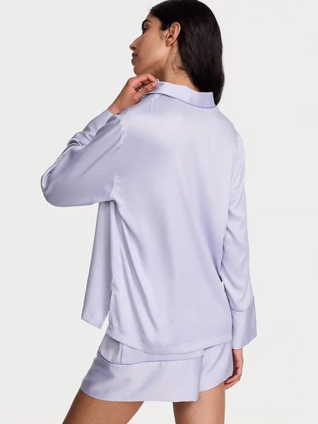 Піжама Victoria's Secret Signature Satin Long-Sleeve Short  &mdash; основне фото товару, вигляд спереду