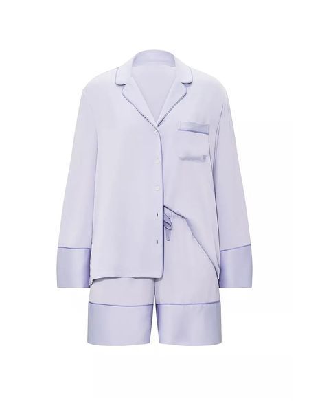 Піжама Victoria's Secret Signature Satin Long-Sleeve Short  &mdash; основне фото товару, вигляд спереду