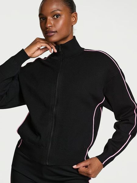Спортивный костюм Victoria's Secret Tipped Knit Wide-Leg Sweater Pant + Full-Zip Sweater 27178772/27178773 фото