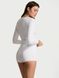 Піжама з шортами для сну Victoria's Secret Pointelle Modal Long-Sleeve Scoop Top & Shortie Set &mdash; фото , вигляд з різних ракурсів