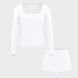 Піжама з шортами для сну Victoria's Secret Pointelle Modal Long-Sleeve Scoop Top & Shortie Set &mdash; фото , вигляд з різних ракурсів