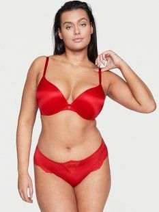 Трусики стринги Victoria's Secret Micro Lace Inset Thong Panty 26153536 фото