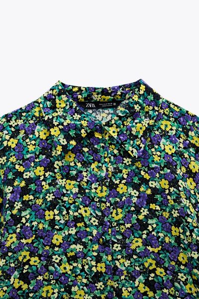 Сорочка жіноча Zara Floral Button Down Shirt 8741\254\330 фото