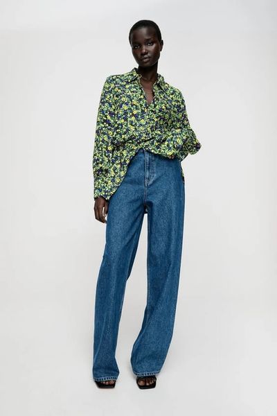 Сорочка жіноча Zara Floral Button Down Shirt 8741\254\330 фото