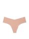 Безшовні трусики Victoria's Secret No-Show Thong Light Beige, Бежевий, S