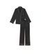 Піжама  Victoria's Secret Glazed Satin Long Pajama Set Black Stripes New  &mdash; фото , вигляд з різних ракурсів