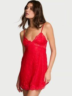 Пеньюар Victoria's Secret Dream Angels Twinkle Strap Lace Mini Slip Dress 29978144D фото